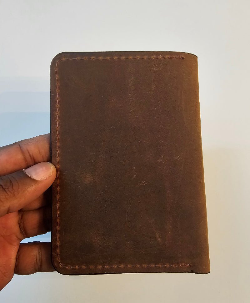 Crimson Ember Leather Passport Holder