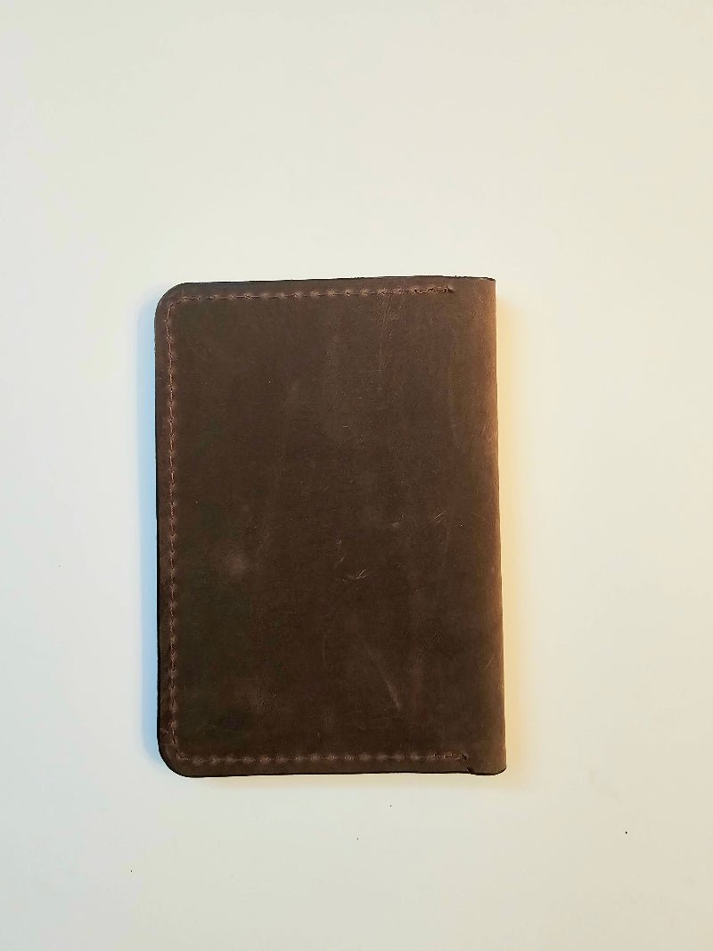 Crimson Ember Leather Passport Holder